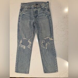 American Eagle Outfitters Light Blue Distressed Ankle straight